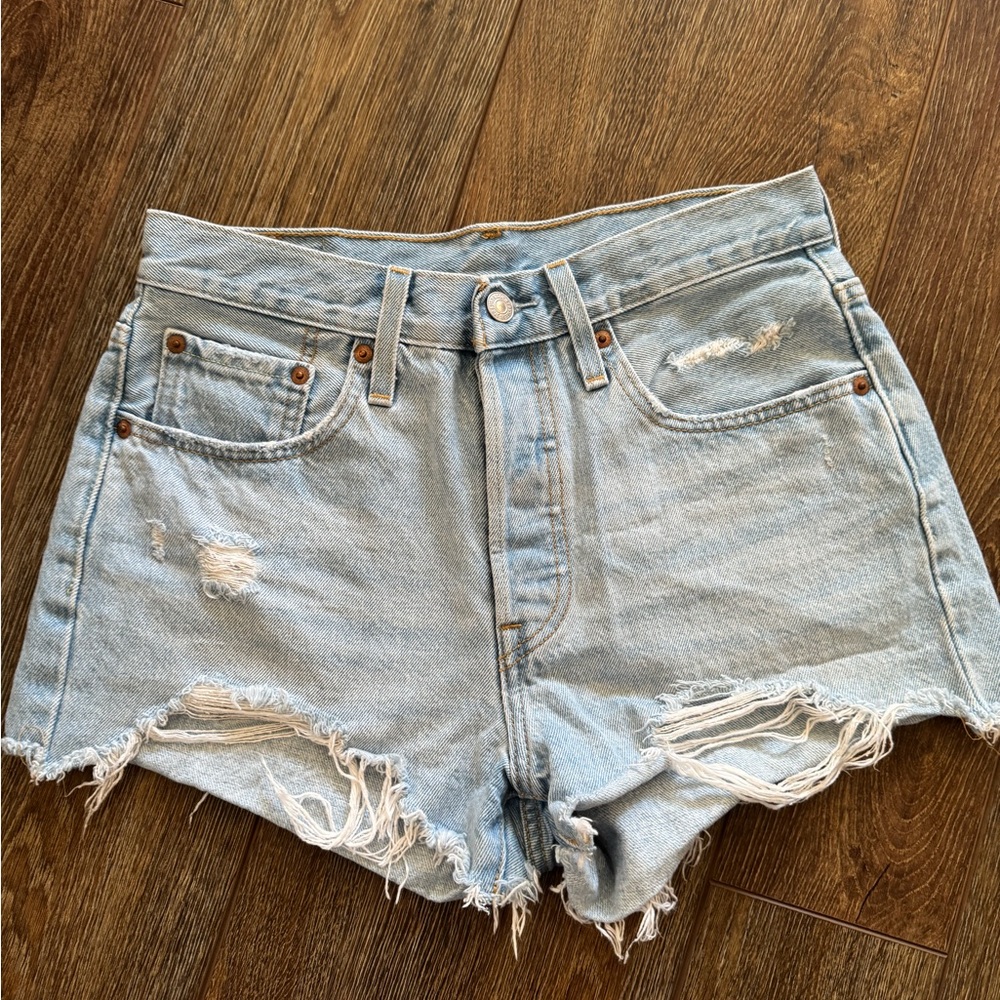 Levi’s premium Black and Light Blue Denim Shorts 3 pair - Picture 11 of 14
